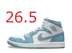 NIKE WMNS AIR JORDAN 1 MID BLUE 26.5cm