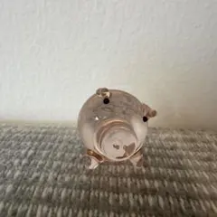 ガラス細工 豚 置物 オブジェ