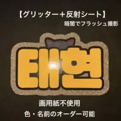 オーダーミニネームボード TXT テヒョン スマホサイズ ミニネムボ 反射シート