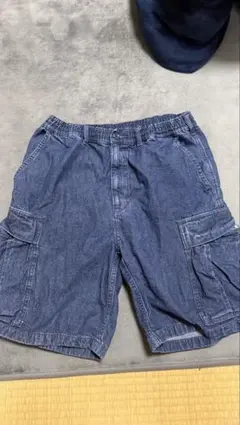 【未使用】GU ダークブルー カーゴショートパンツ