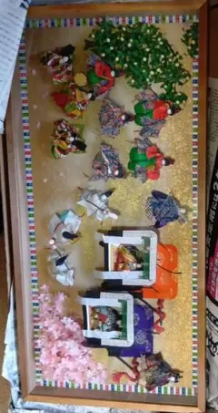 和紙人形　雛まつり　人形セット　額入り