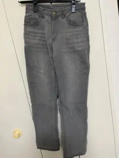 グレー デニムストレートパンツのサムネイル
