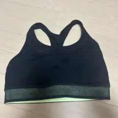 FOREVER 21 スポーツブラ XS ブラック/グリーン