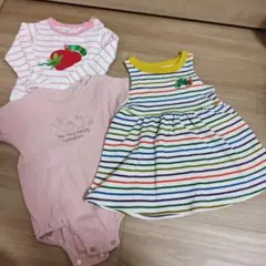 はらぺこあおむし ワンピースとロンパースセット