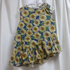 Donkey Jossy 120cm ひまわり柄 ネイビー ノースリーブ 女の子のサムネイル
