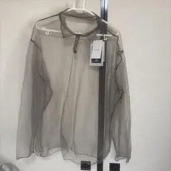 Helm コラボ シアーシャツ グレージュ 4L