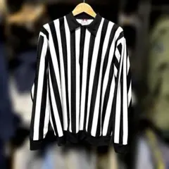 ジ*郎様 【最終】90s CCM NHL レフリーシャツ ストライプ XXL カのサムネイル