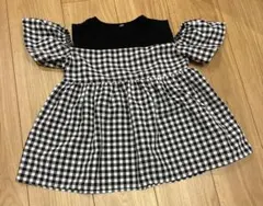 キッズ　トップス　ギンガムチェック