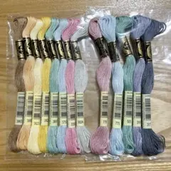 刺繍糸 13本セット 多色 淡い系　DMC