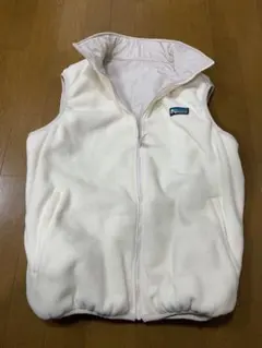 リバーシブルフリースベスト ホワイト