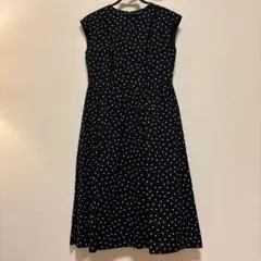 美品！マッキントッシュフィロソフィードット柄 フレンチスリーブ ワンピースのサムネイル
