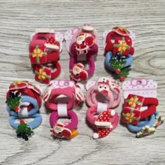 クリスマスモチーフ ヘアゴム 7個セット