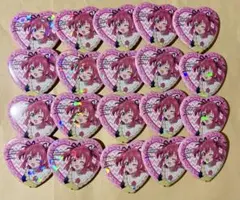 しゅごキャラ 花やしき ガラポン B賞 ハート型缶バッジ 日奈森あむ 7個
