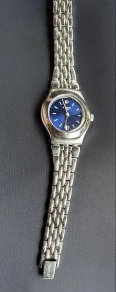 Swatch レディース 腕時計 シルバー ブルー文字盤