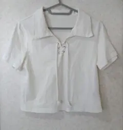SHEIN DAZY 半袖 トップス レースアップ デザイン Ｌサイズ