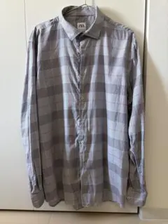 ZARA チェック柄 長袖シャツ XL