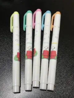 スヌーピー マイルドライナー(5色セット) ゼブラ 蛍光ペン
