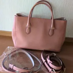 kate spade 2way ボストンバッグ ピンクベージュ - メルカリ