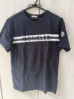 美品〕モンクレール プリント Tシャツ ブラック L 国内正規品 5S575 