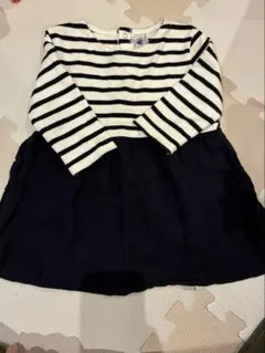 プチバトー　ストライプワンピース80cm
