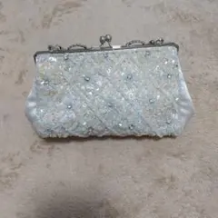 レトロがま口ビーズバッグ 結婚式やパーティーに