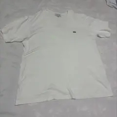 【LACOSTE】半袖Tシャツ／ホワイト／ロゴ刺繍