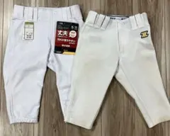 少年野球130サイズ　TIGORA、ZETT ホワイトショートパンツ2枚セット
