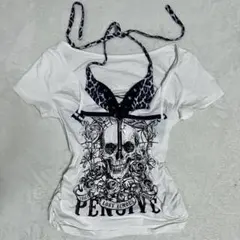 【新品未使用】ROMWE Tシャツ Y2K グランジ Lサイズ