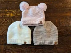 アメリカ購入品 RuggedBear ベビー用 ニット帽子 3点セット