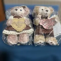 ダッフィ&シェリーメイぬいぐるみバッヂ