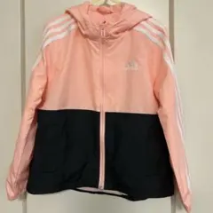 adidas フード付きジャケット 130cm ピンク/ブラック