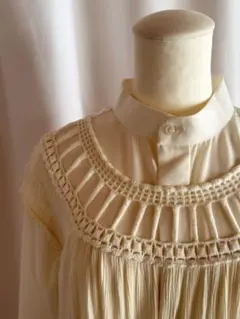 古着 アンティーク ビンテージ 80s ホワイト ドレス ワンピース