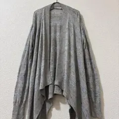 極美品　ツモリチサト　ミックスヤーン ドレープロングカーディガン 美品 リネン混のサムネイル
