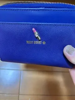MARY QUANT 青 二つ折り財布