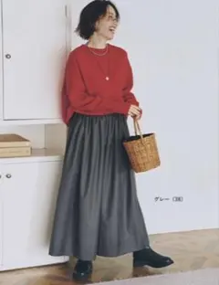 【福田真琴さんコラボ】【洗える】ホールガーメントクルーネックセーター 40