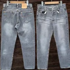 【先染め】90s USA製 Levi's 501 グレー W34 ボタン裏524