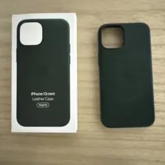 iPhone 13mini 純正　レザーケース　グリーン　MagSafe対応