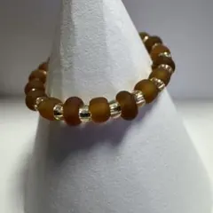 シンプルリング＊マットブラウン×ゴールド　【+1無料】