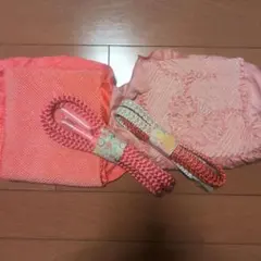 ピンク系 和装小物セット 花柄刺繍