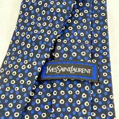 y*1様 Yves Saint Laurent ネクタイ ドット柄 ネイビー 春のサムネイル