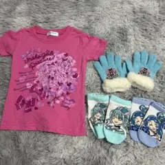 プリキュア まとめてセット　Tシャツ 手袋 靴下 キッズ　衣服　100cm