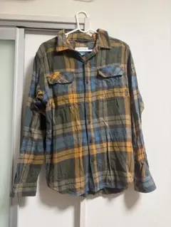 シャツ　Columbia チェック　ブルー　グリーン　オレンジ