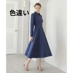 極美品✨アンドクチュール　ウエストリブ　フロントジップ　ワンピース　38