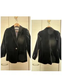 黒 ベルベット ジャケット スカートセットアップ