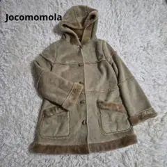 ホコモモラ フェイクムートンコート フード付き