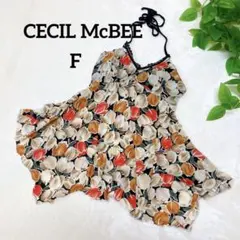 セシルマクビー　M 花柄　カップ付き　フレア　チュニック　フィッシュテールのサムネイル