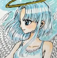 手描きイラスト オリジナル 天使少女 - メルカリ