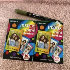 おまけ付き富士フイルム instax mini チェキフィルム/レインボー20枚