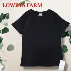 E20 LOWRYS FARM バックオープンTシャツ リブ 半袖 ブラックのサムネイル