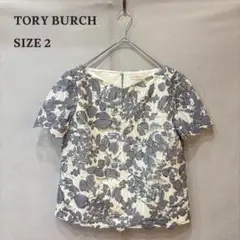 TORY BURCH トリーバーチ 刺繍 総レース 半袖 ブラウス 2 Sのサムネイル